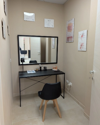 Dettaglio zona tricologia nel Salone Parrucchiere, Tricologia e Hair Spa Vannini Pisa